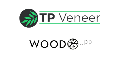Tp veneer and woodupp logo
